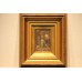 Schilderij (20ᵉ eeuw) Olieverf op paneel. Interieur met figuren.