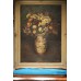 Schilderij. Tas. A (20ᵉ eeuw) Olieverf op doek. Stilleven, bloemen 