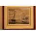 A. Gale, gravure, in lijst, (18ᵉ eeuw) Aankomst, vissersboten 