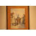 Blanc  J  le (19ᵉ/20ᵉ eeuw), aquarel in lijst   Stadsgezicht met poor