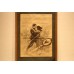 Scott Georges (20ᵉ eeuw) Litho in lijst
En Alsace  Elasser vrouw omhelst een poilu bij het binnentrekken van de Elzas
