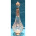 Nederlands gekeurd (19ᵉ eeuws) Zilver Kristal Parfum flesje in Rococo stijl met stop