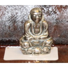 Chinees Zilver (19ᵉ eeuw) Miniatuur Zittende man