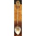 Hollands (20ᵉ eeuw) Zilver Theelepel met gedraaide steel en steen in top