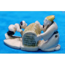 Chinese Ivoor (Begin 20ᵉ eeuw) Netsuke
Verkoper met dief