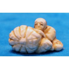 Chinese Ivoor (Begin 20ᵉ eeuw) Netsuke
Man met grote meloen