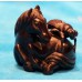 Zwart ebbenhout (Begin 20ᵉ eeuw) Chinese Netsuke
Paard met wesp