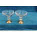 M v d B Kristal met zilver (19ᵉ eeuw)2 IJscoupes met zilveren voet