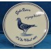 Delfts Blauw Aardewerk   (20ᵉ eeuw) SierbordPrijsbord  met decor van een duif