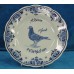 Delfts Blauw Aardewerk   (20ᵉ eeuw) SierbordPrijsbord  met decor van een duif