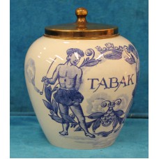 Handpainted Blue Pottery Holland Polychrome (20ᵉ century)Tobacco pot