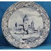 Delft Blauw aardewerk (20ᵉ eeuw) Sierbord Sjabloon decor van Kerk