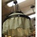 Art Deco Stof en Ijzer (20ᵉ eeuw)
Hanglamp rond ijzer en gestoffeerd compleet met staaf en plafondplaat