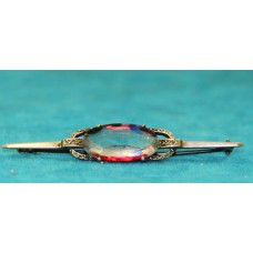 Duits 935 Zilver (20ᵉ eeuw)
Broche met grote steen en kleine diamantjes