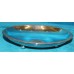 Silver plate en glas (20ᵉ eeuw)
Schaal op 3 ronde pootjes met versierde parelrand