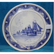 Blauw aardewerk (1980)
Met decor van boomschuit op het strand