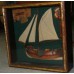 Modelbouwboot Nederlands (19ᵉ eeuw)
Halve visbotter achter glas in kast met maritieme instrumenten