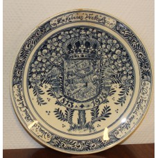 Delft Aardewerk  (1813-1913) SierbordBlauw faïence 100 Koningkrijk