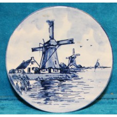 Royal Delft Blue (20ᵉ eeuw) Sierbord Decor van Molens