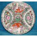 Chinees Canton Aardewerk (19ᵉ eeuw) Sier bord Decor van bloemen en figuranten