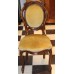 Biedermeier stijl Stoelen (19ᵉ eeuw) Mahoniehout gebogen rug de zitting met stof bekleed
