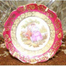 Limoges (20e eeuw) Aardewerk  Sierbord decor verliefd paar