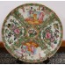 Chinees Canton Aardewerk (19ᵉ eeuw) Sier bord Decor van bloemen en figuranten