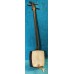 Japanse Vintage Miniatuur Instrument Houten en perkamenten samisen met beschildering van golven