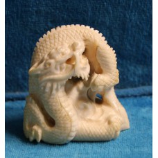 Chinees (19e eeuw) Netsuke Ivoor Draak 