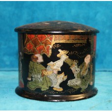 (1880) round sewing box
