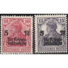 Reich Michel nr. 105-106 Postfris