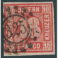 Duitsland Bayern Mi 13a gebruikt