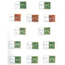 Zweden 1920 - 1921 gespecialiseerde partijtje Staande Leeuw op 3 albumbladen