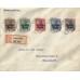 Duitse Post in (Russisch) Polen Mi. 1-5 op aangetekende brief