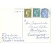 Luxemburg Mi. 451 en 587 op briefkaart met treinstempel